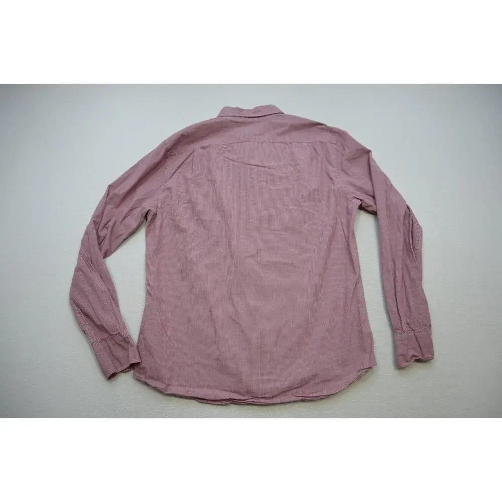 J Crew Flex Slim Fit Dress Shirt Plaid Button Up Casual Mens Size Large‎